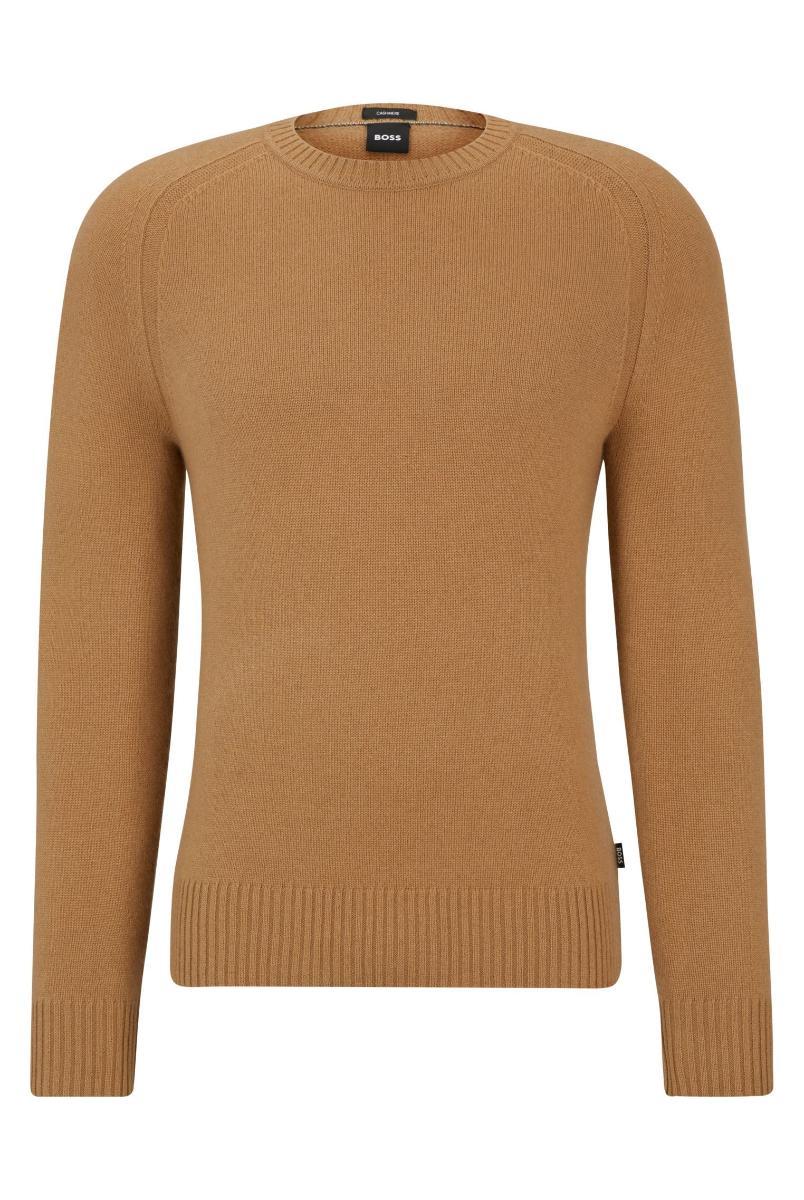 BOSS Maglione Uomo Regular Fit In Cashmere Maglio 50500668 Colore Beige