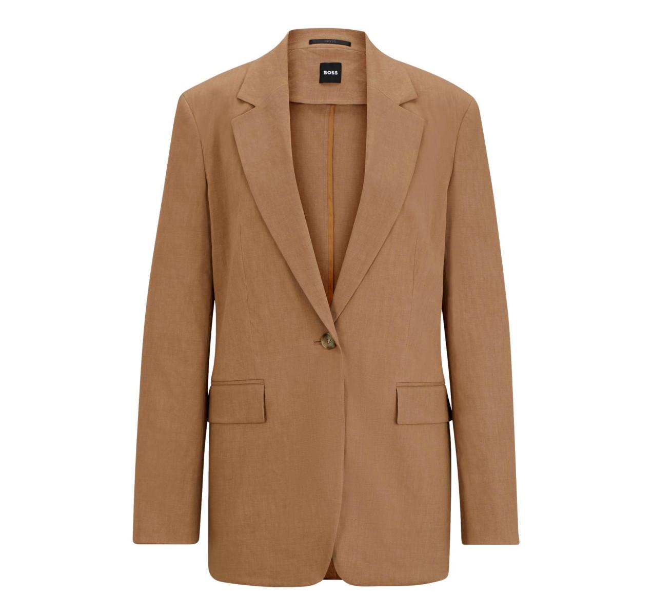 BOSS Giacca Donna Regular Fit In Misto Lino JASENA 50512888 Colore Beige