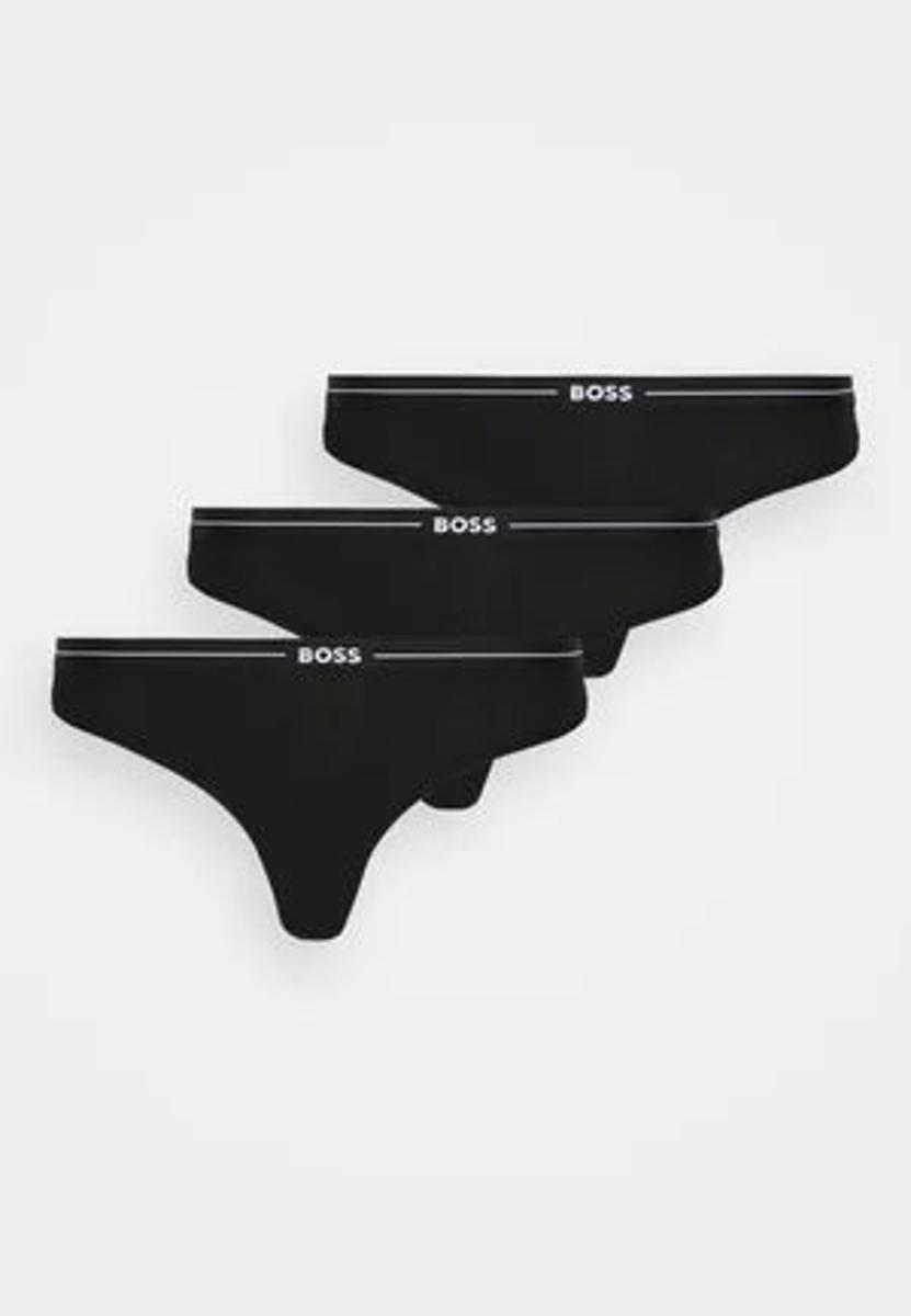 BOSS - THONG 3 PACK - Perizoma - black