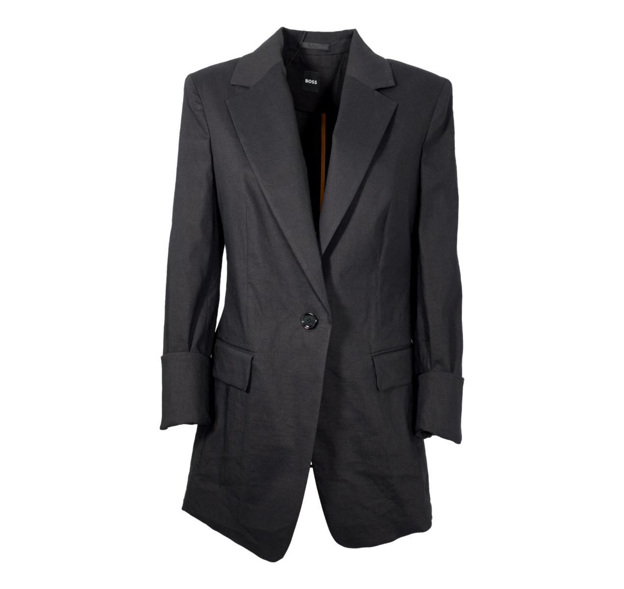 BOSS Giacca Donna Regular Fit In Misto Lino JASENA 50512888 Colore Nero