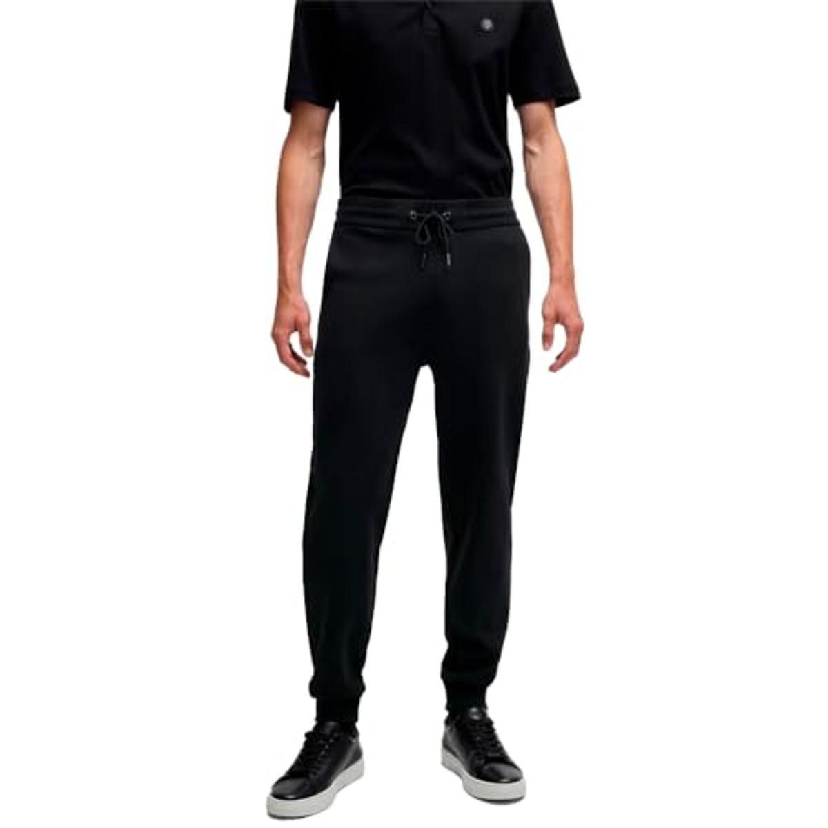 BOSS Pantalone Tuta Uomo Di Cotone Con Logo C Locsin 01 50520322 Colore Nero 001-Nero