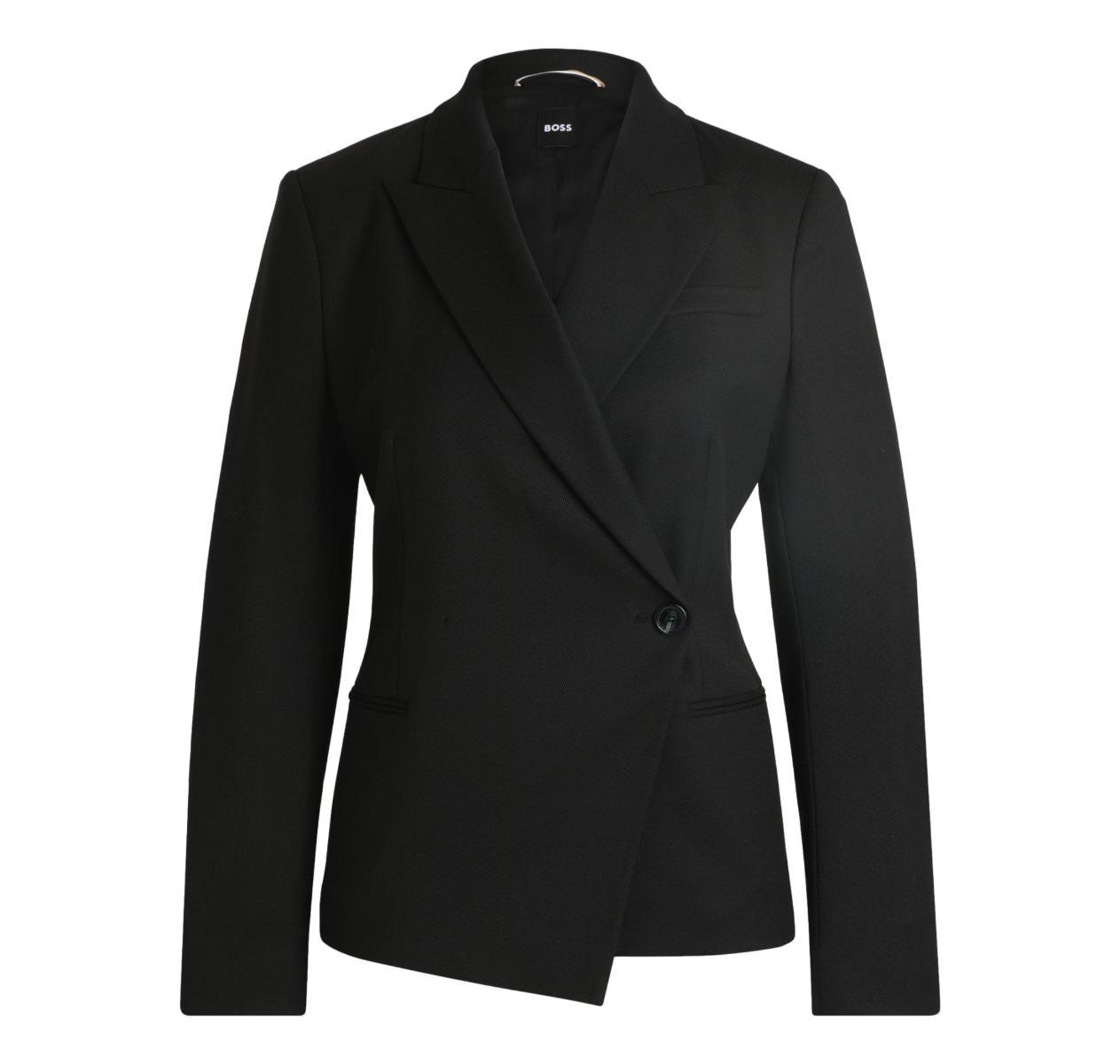 BOSS Giacca Donna Slim Fit In Twill Di Misto Lana Jia DB1 50524019 Colore Nero-Nero