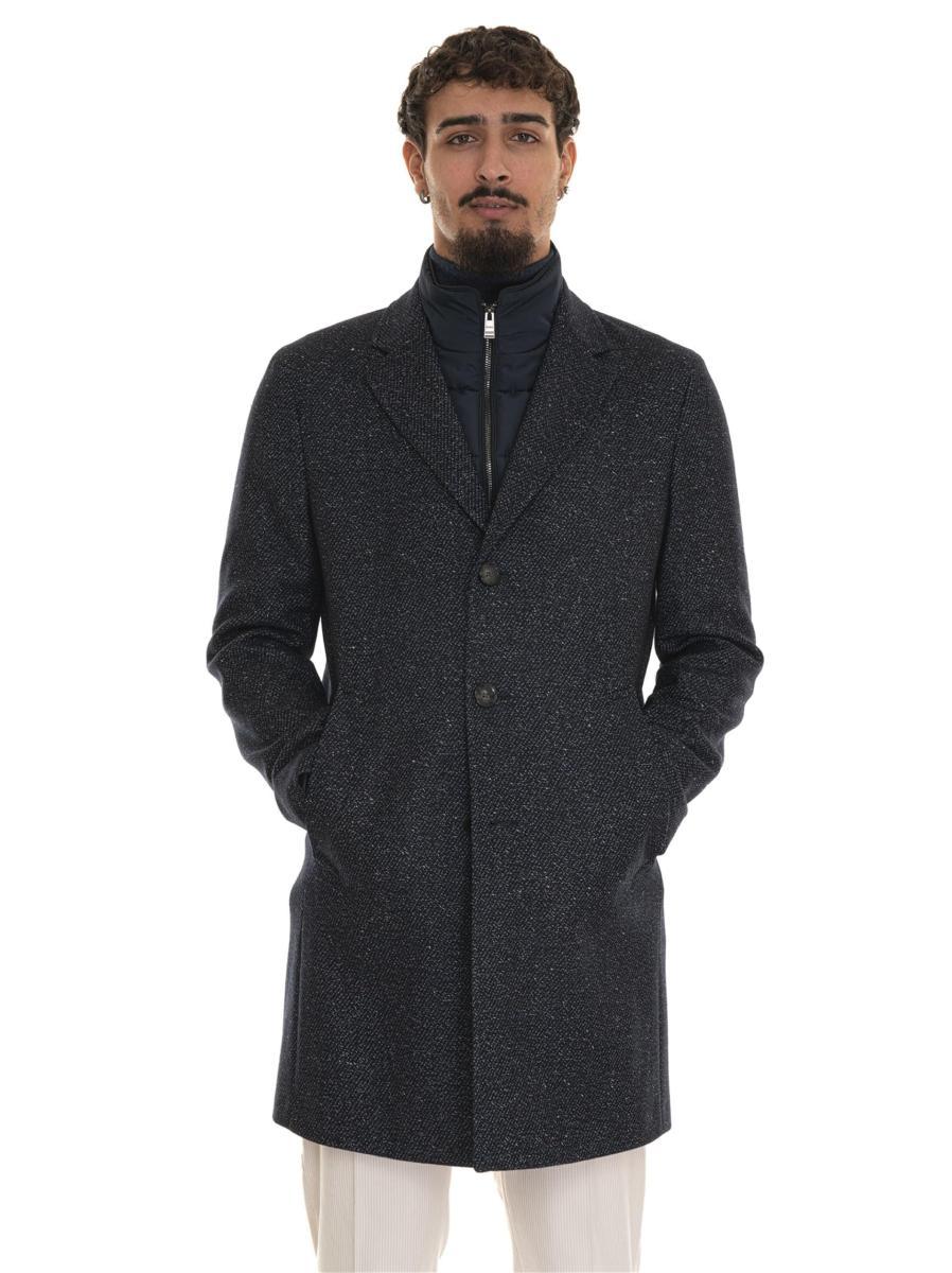 BOSS Cappotto Slim Fit Interno Rimovibile Zip Modello H-Hyde-Bib-234 50528177 Colore Blu-Blu