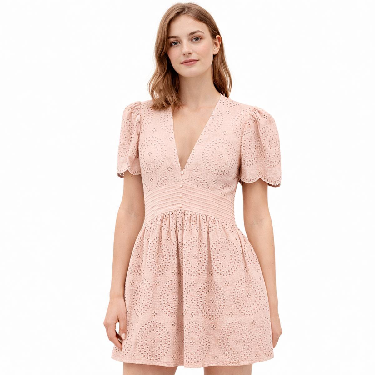 BOSS Vestito Donna C_Debrody 50538362 Rosa in Pizzo Sangallo