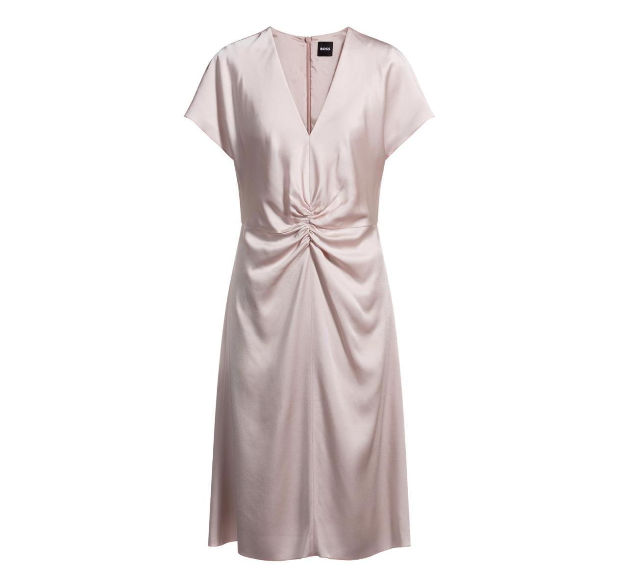 BOSS Abito Donna Con Scollo a V e Arricciatura In Vita Dulania 50537964 Colore Rosa Chiaro-Rosa