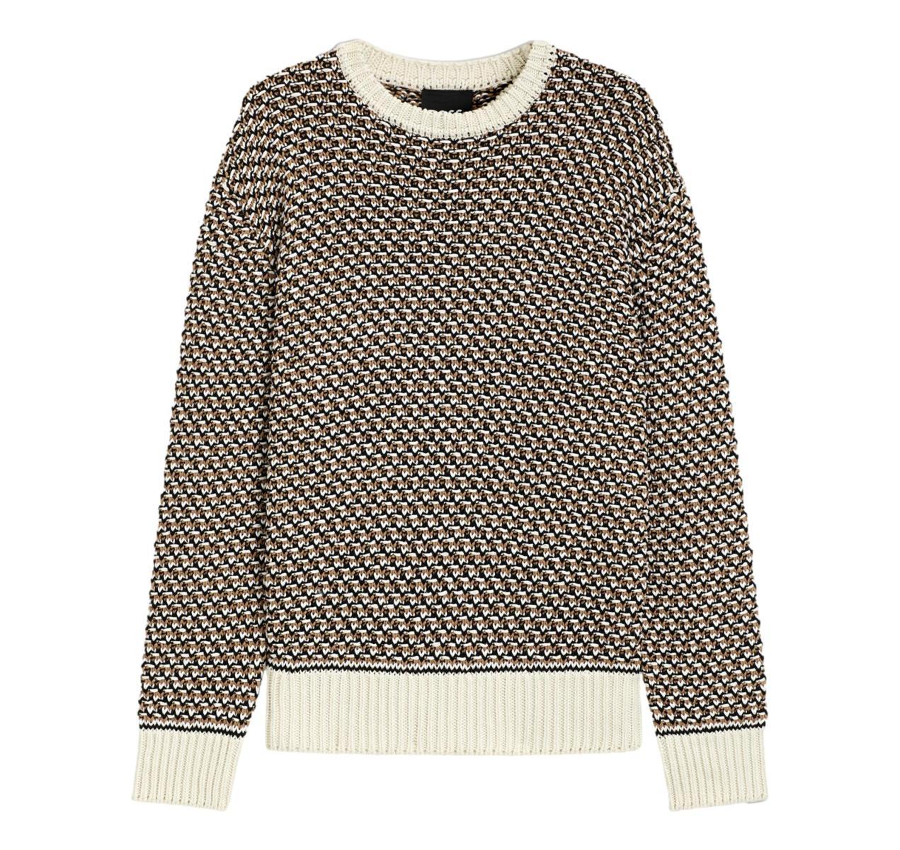 BOSS Uomo C-Imauro Maglione in Maglia di Cotone con Struttura Nobile-Multicolore