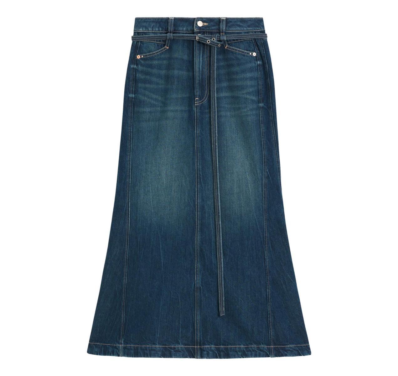 BOSS Gonna In Denim Blu Con Forma Svasata C PEPLUM SKIRT HR 50548436 Colore Blu