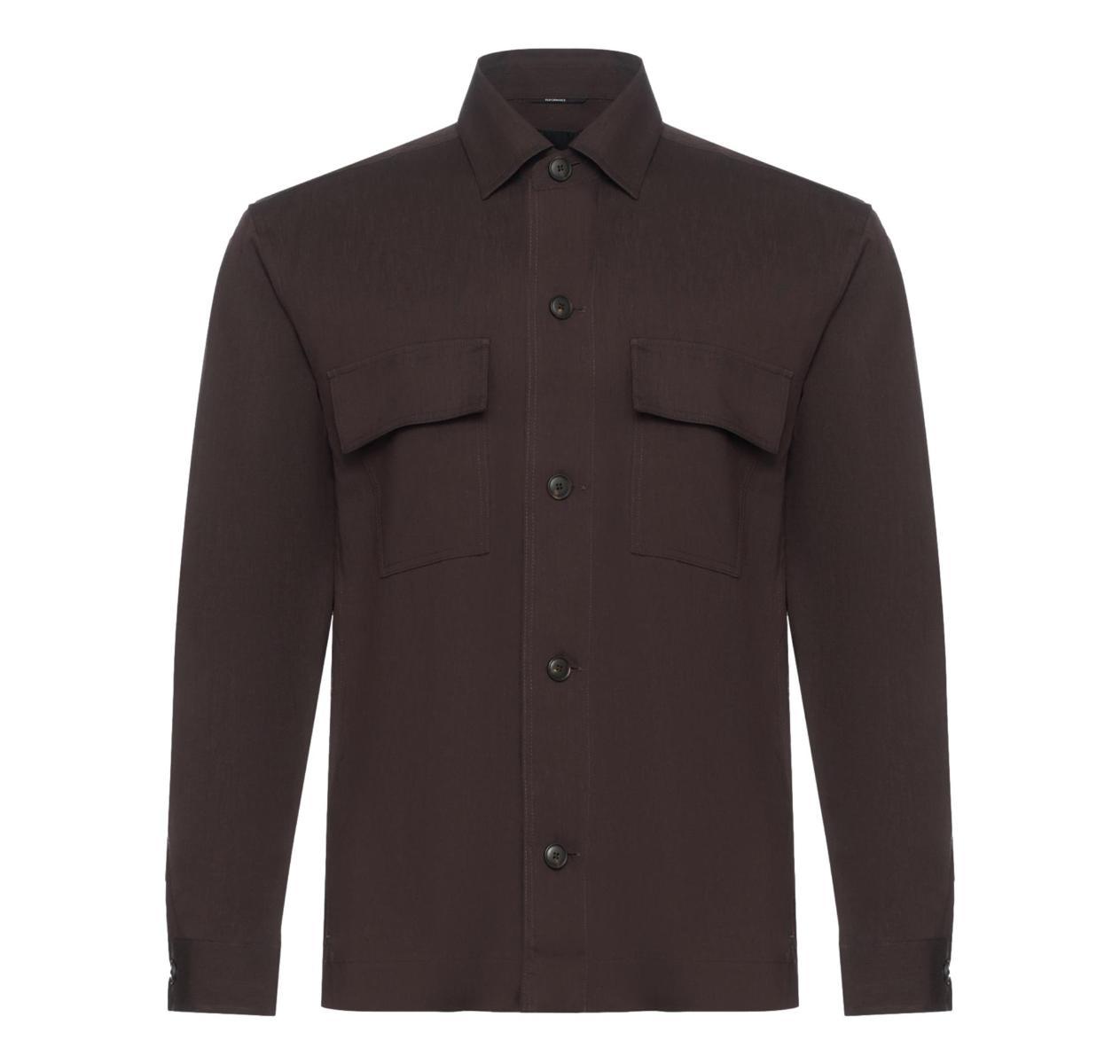 BOSS Camicia Uomo In Lino Relaxed  Fit Con Tasche P CAI K 2P 261 50561419 Colore Marrone