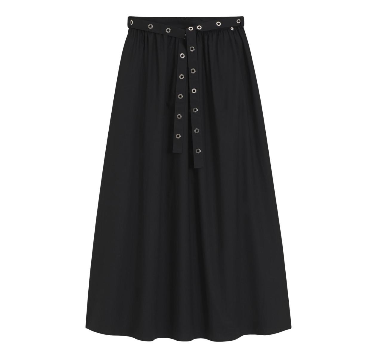 BOSS Gonna Donna Maxi In Popeline Di Cotone Con Cintura Ad Occhielli C Vidol 50559088 Colore Nero-Nero