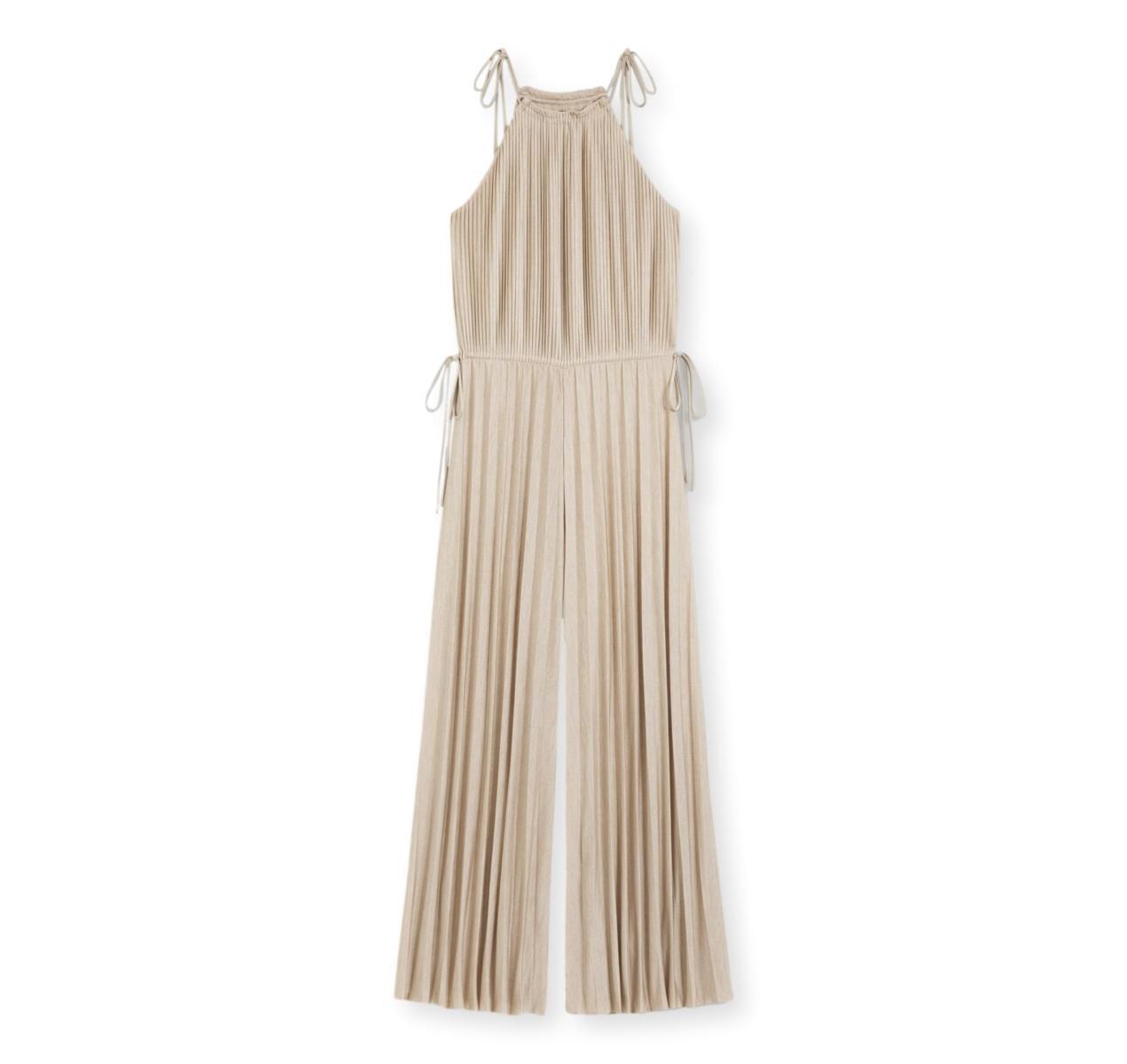 BOSS Tuta Donna Jumpsuit Con Pieghe Plissé In Jersey Lucente Edecki
