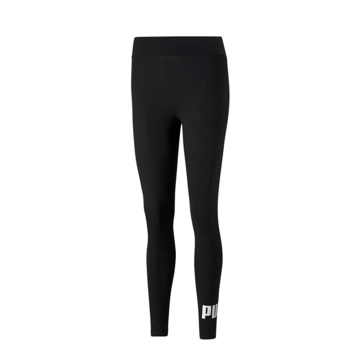 PUMA Leggings con Logo Ess N. 1 da Donna-Nero