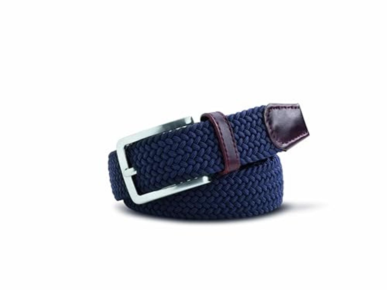 MEYER Cintura elasticizzata in pelle-Blu