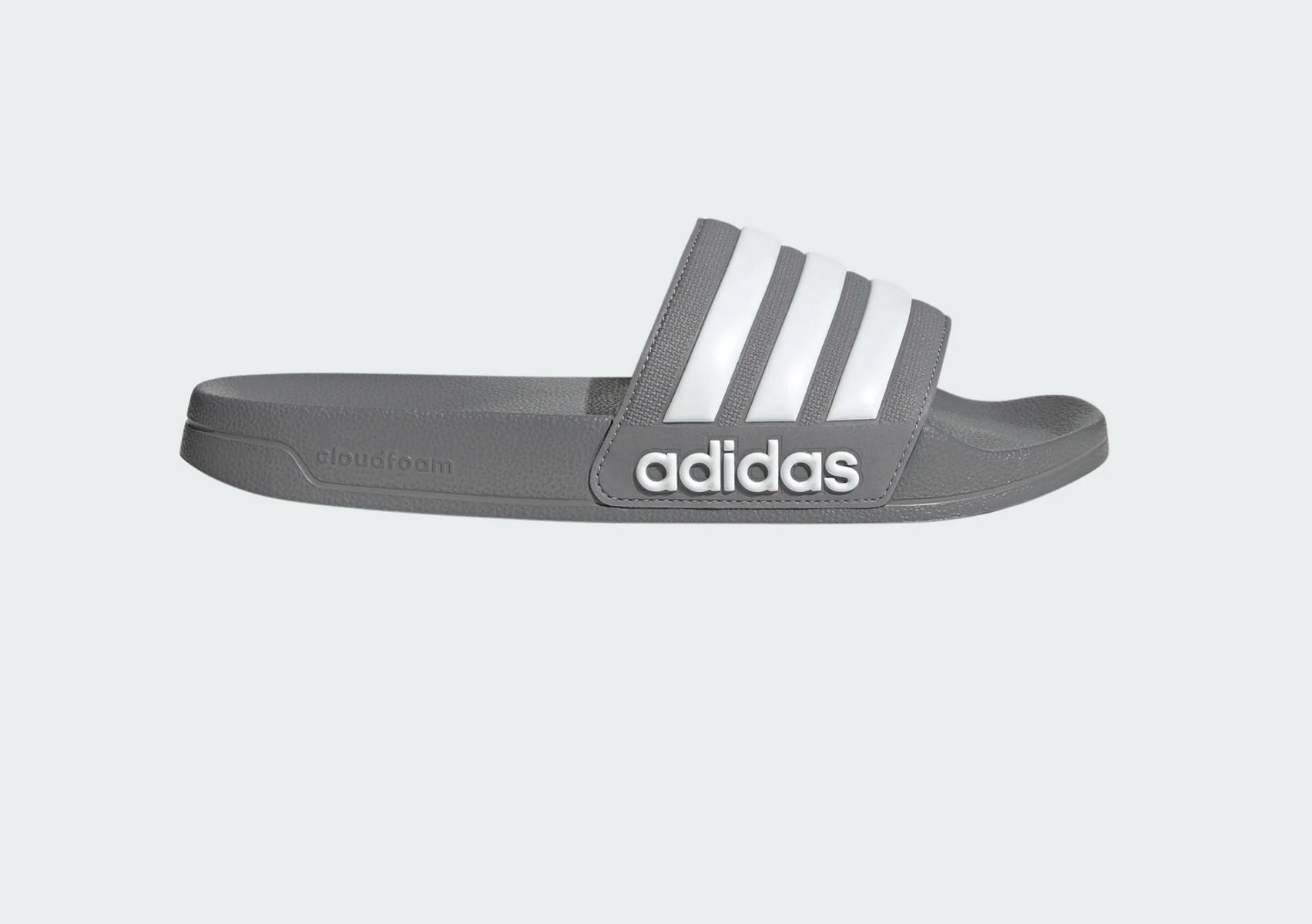 adidas Unisex Adilette Doccia Sandali da Bagno-GRIGIO/BIANCO