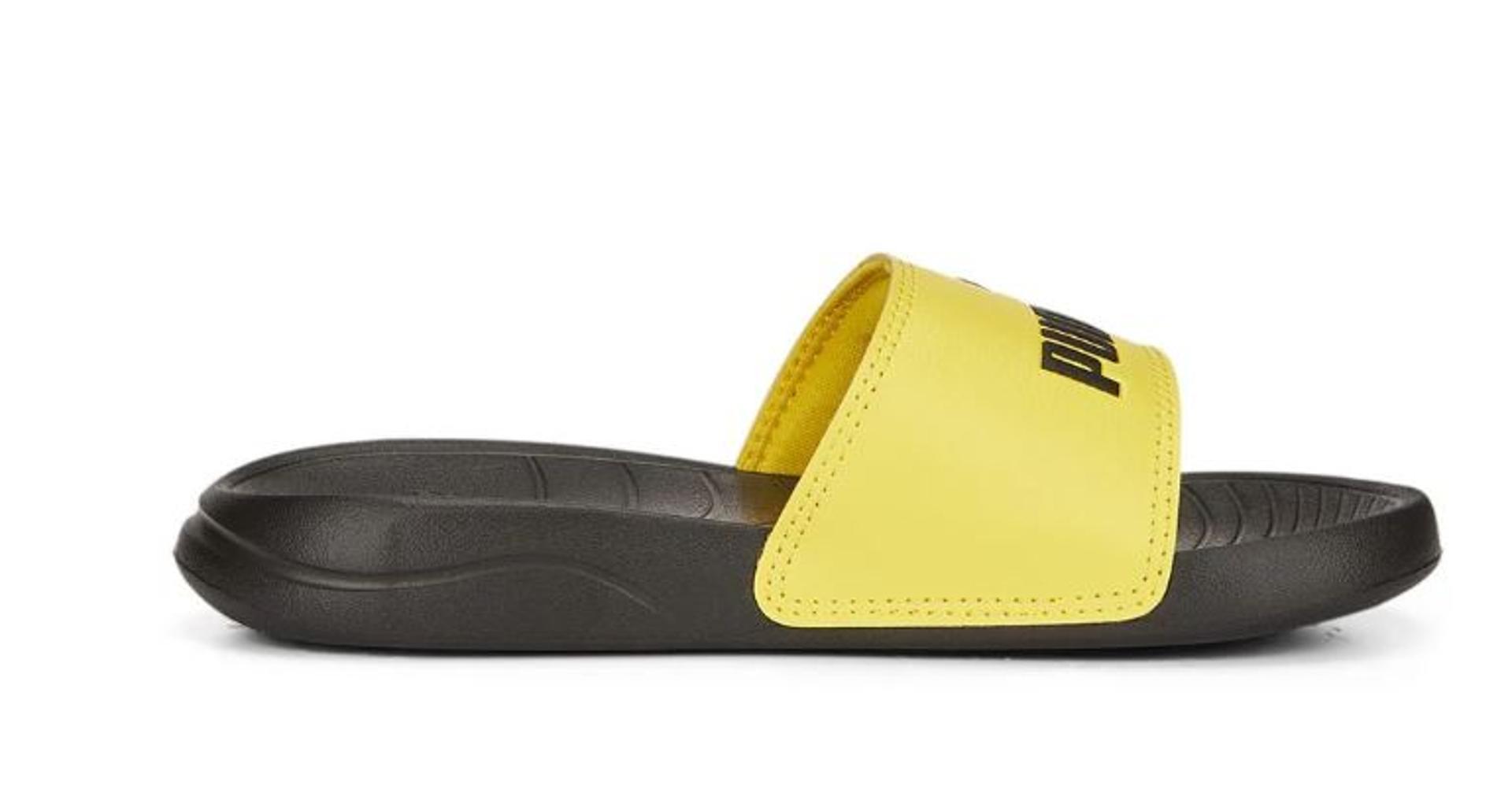 PUMA Popcat 20 PS, Sandali a Ciabatta Unisex-Bambini e Ragazzi-giallo-nero