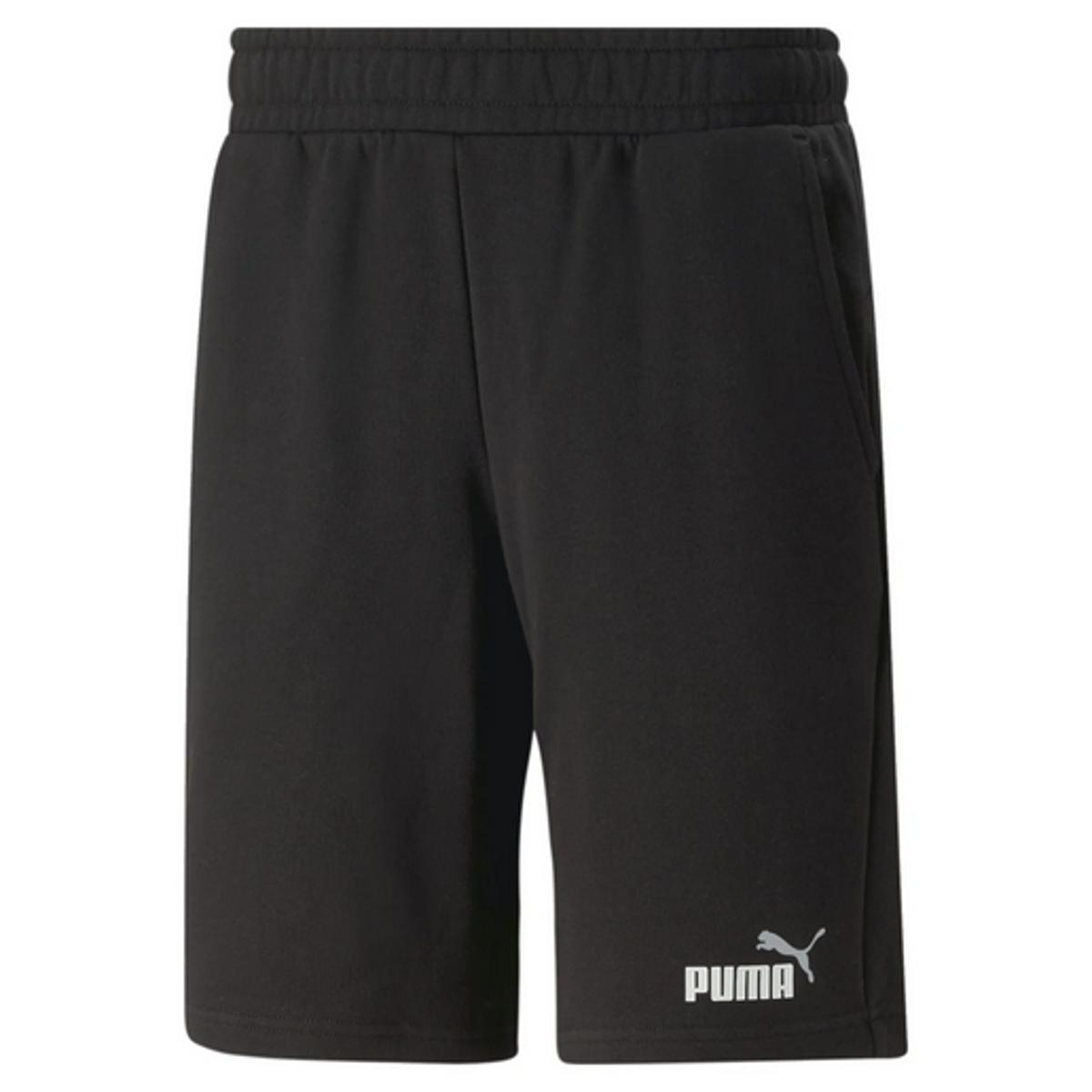 PUMA - Ess+ 2 col Shorts 10, Pantaloncini Lavorati a Maglia Uomo-Nero
