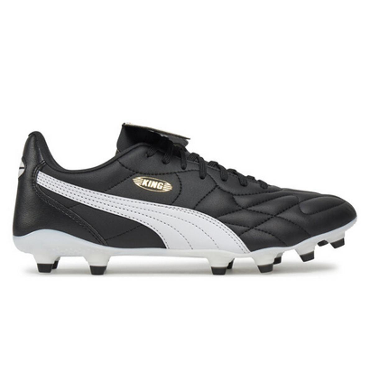 Puma King Top Fg/AG Soccer ShoeUnisex - Adulto-NERO/BIANCO