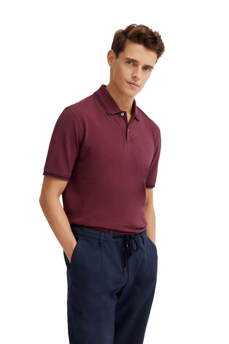 bugatti Polo Uomo-Bordeaux