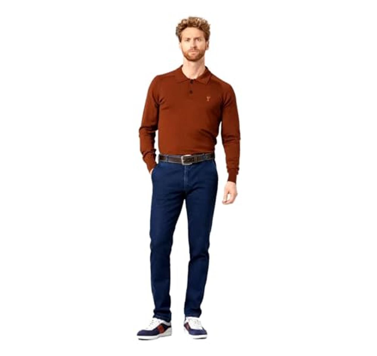 MEYER Pantalone Uomo Modello Oslo Tessuto Denim Thermolite Elasticizzato 2-3921/18-Multicolore