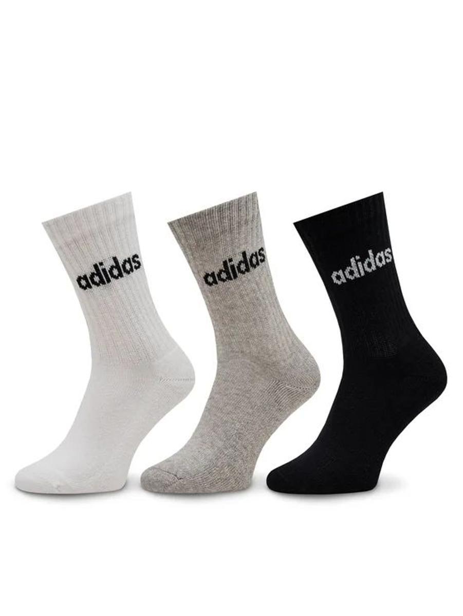 adidas Unisex - Bambini e ragazzi Linear Crew Cushioned Socks 3 Pairs