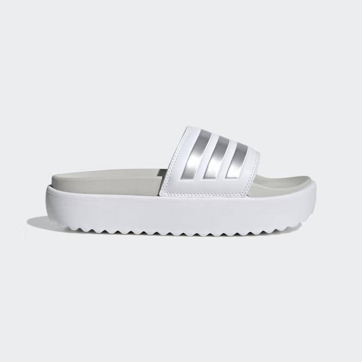 adidas Women Ciabatte adilette Platform-Bianco
