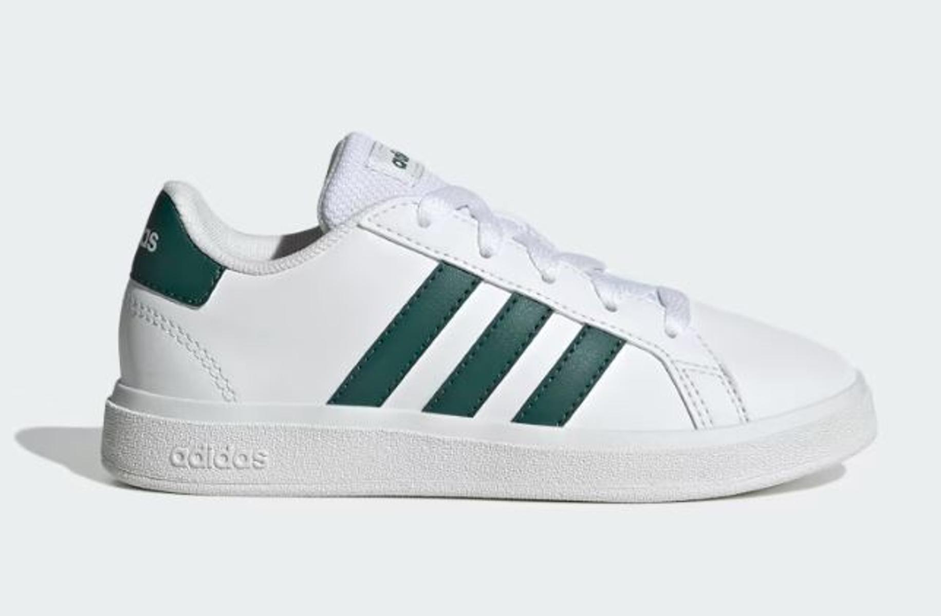adidas Scarpe Stringate da Tennis Bianche Grand Court Lifestyle-BIANCO-VERDE