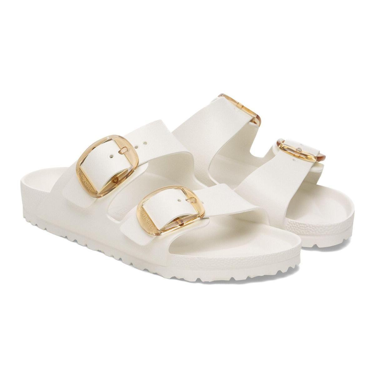 Birkenstock Arizona 1029651-20116 - Zoccoli da donna Big Buckle, colore: Crema-Bianco