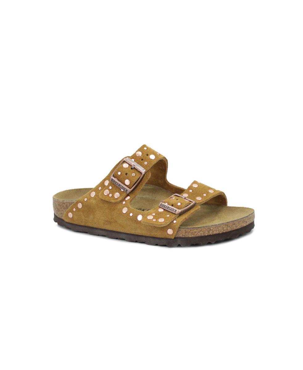 Birkenstock Arizona 1031731 Rivet Border Mink Marrone Ciabatte Donna Fibbie camoscio Borchie-Multicolore