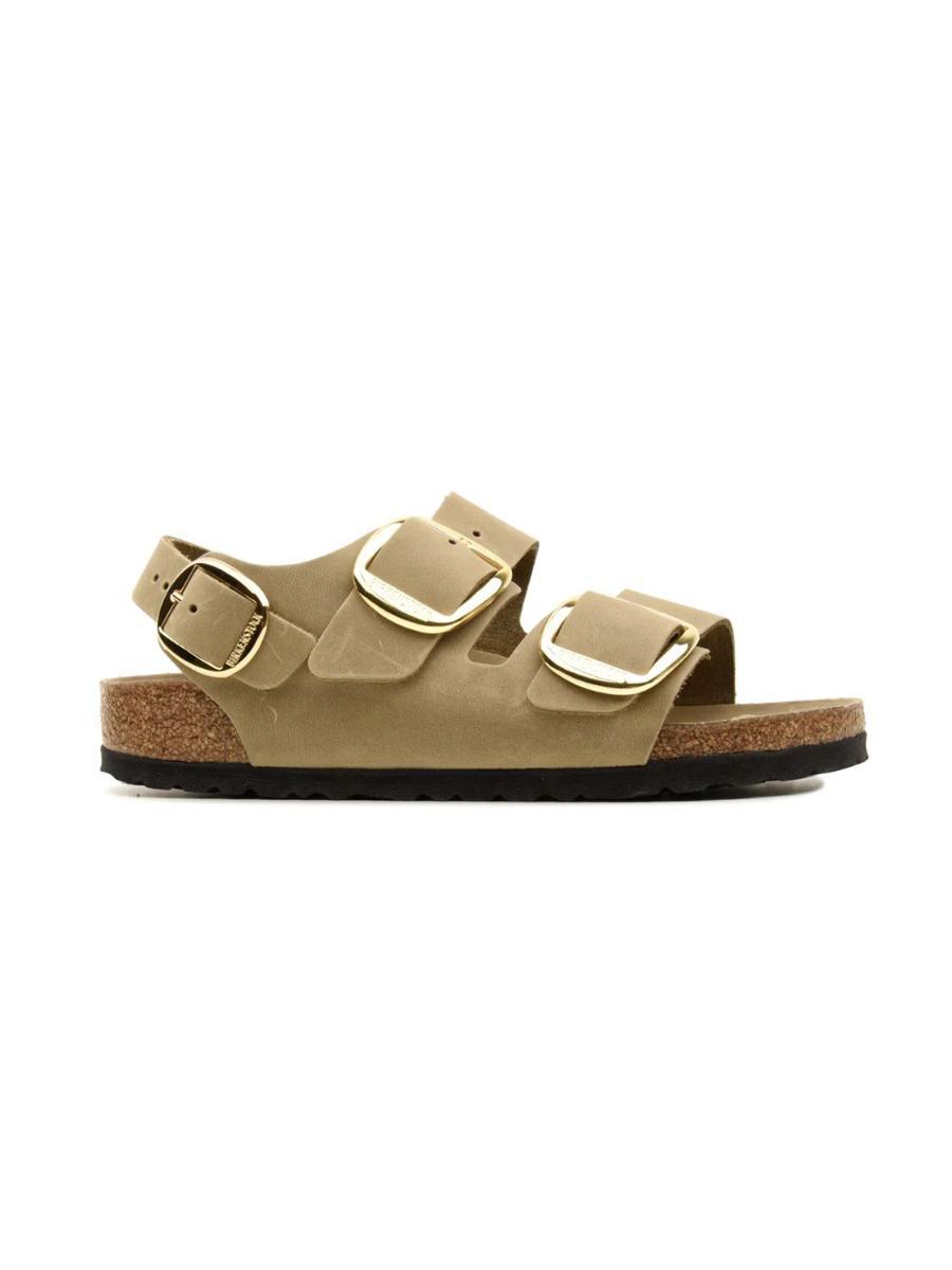 Sandalo Milano Big Buckle Oiled Leather BIRKENSTOCK Donna-Marrone
