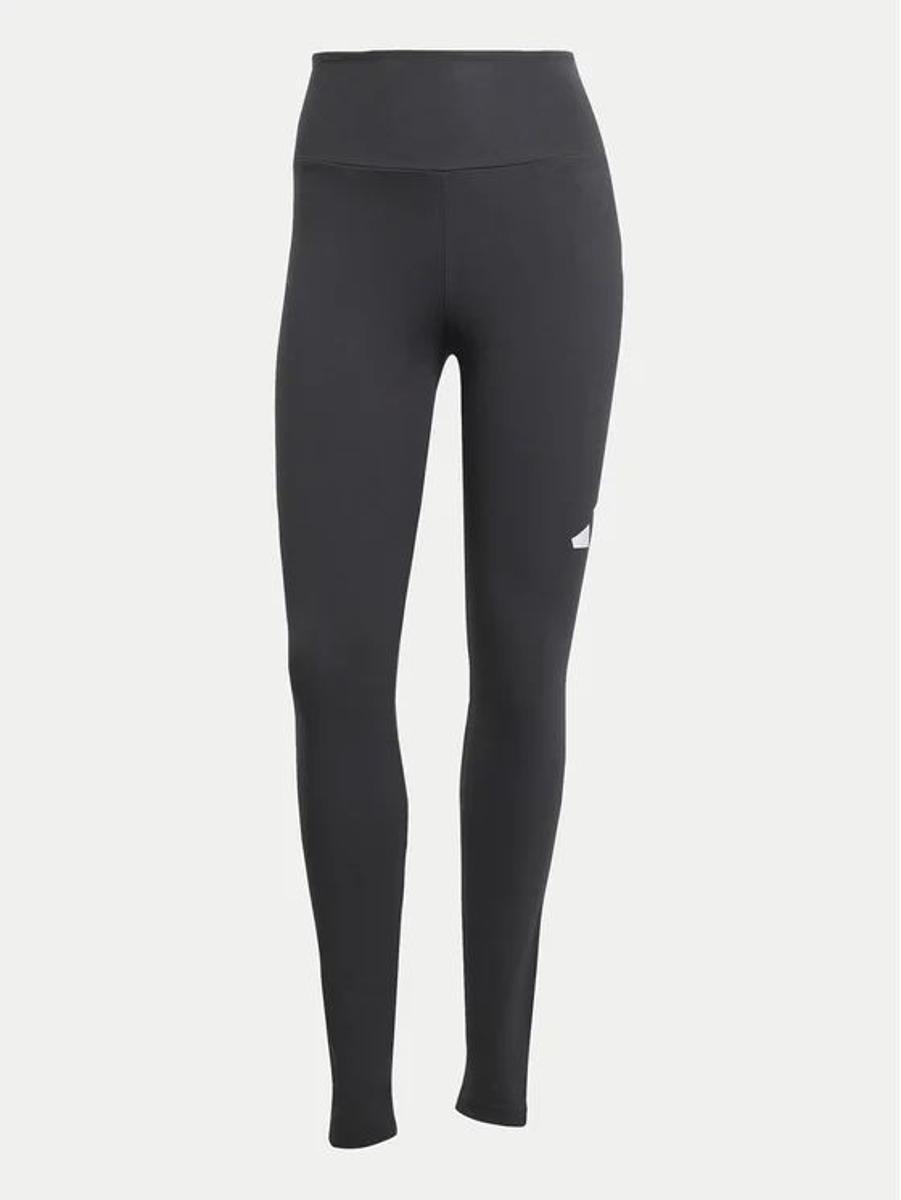 Adidas Donna Essentials Big Logo Cotton Leggings-Nero