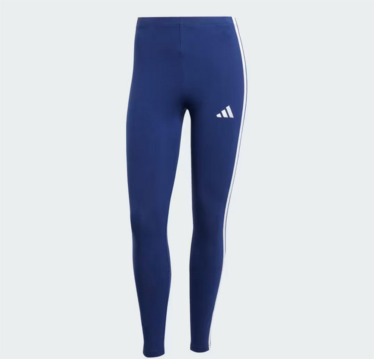 adidas Women Leggings Essentials 3-Stripes Cotton-Blu