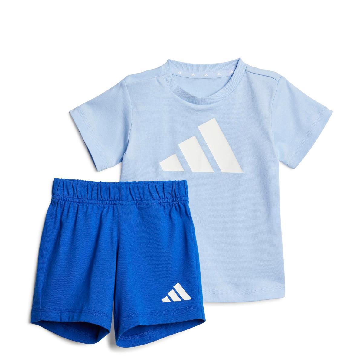 adidas Unisex - Bimbi 0-24 ESSENTIALS BIG LOGO T-SHIRT SET