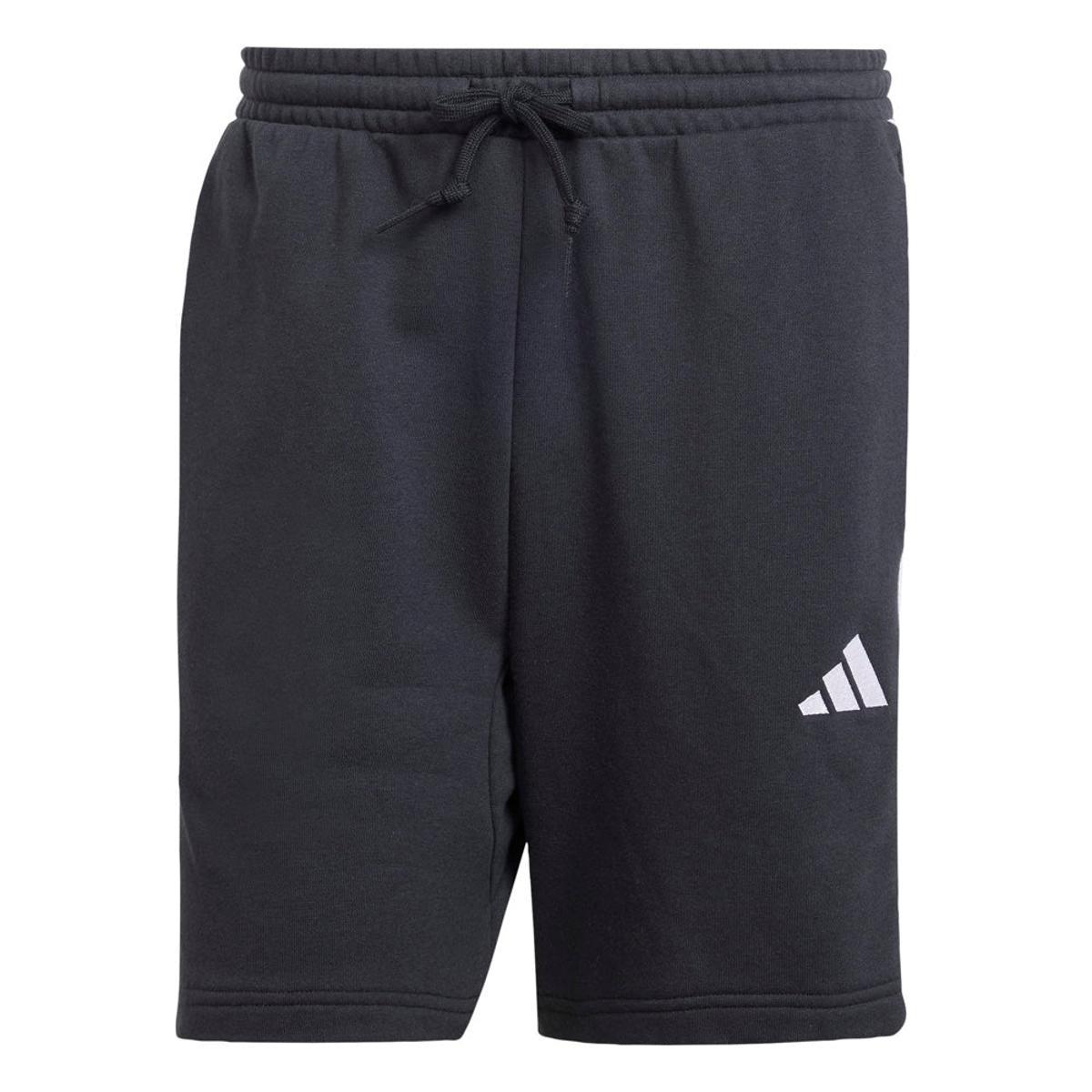 Adidas Uomo Essential Three Stripes French Terry Short-Nero