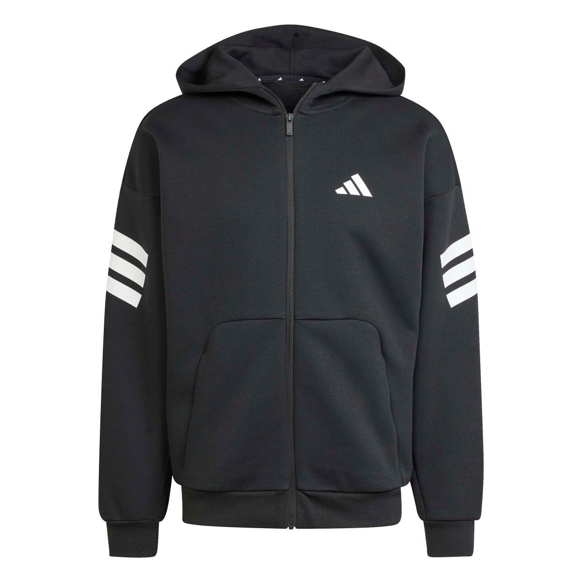 adidas Future Icons Three Stripes Full-Zip Hoodie Pista con Cappuccio Uomo (Pacco da 1)