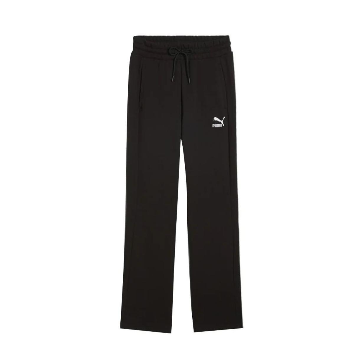 PUMA Pantaloni da Corsa a Vita Alta T7 da Donna-Nero