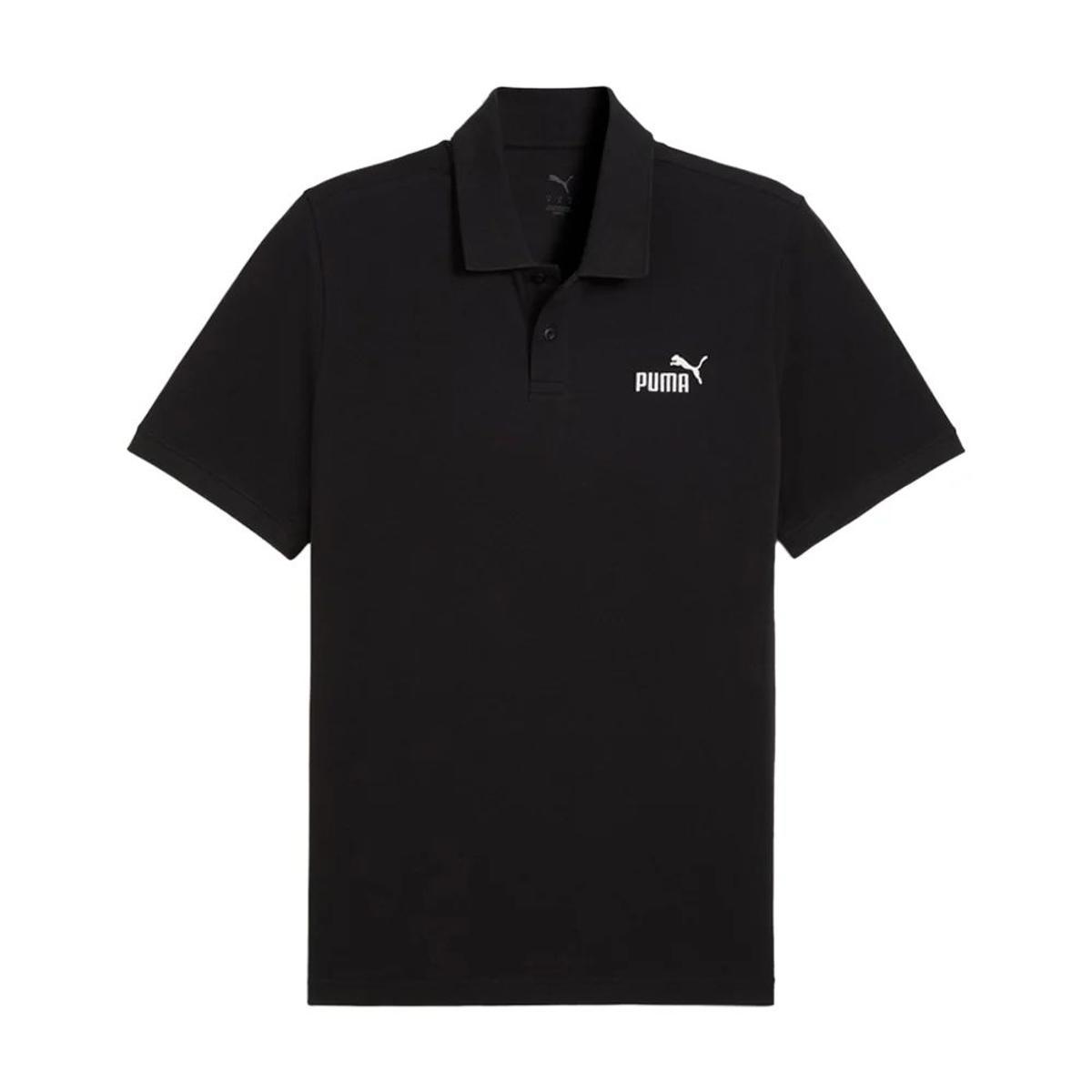 PUMA Polo in piqué con Logo Essentials N. 1 da Uomo-Nero