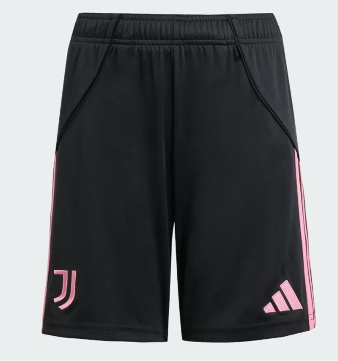 adidas Pantaloncini Juniors Juventus 2025 2026 Home Bambino-NERO/ROSA