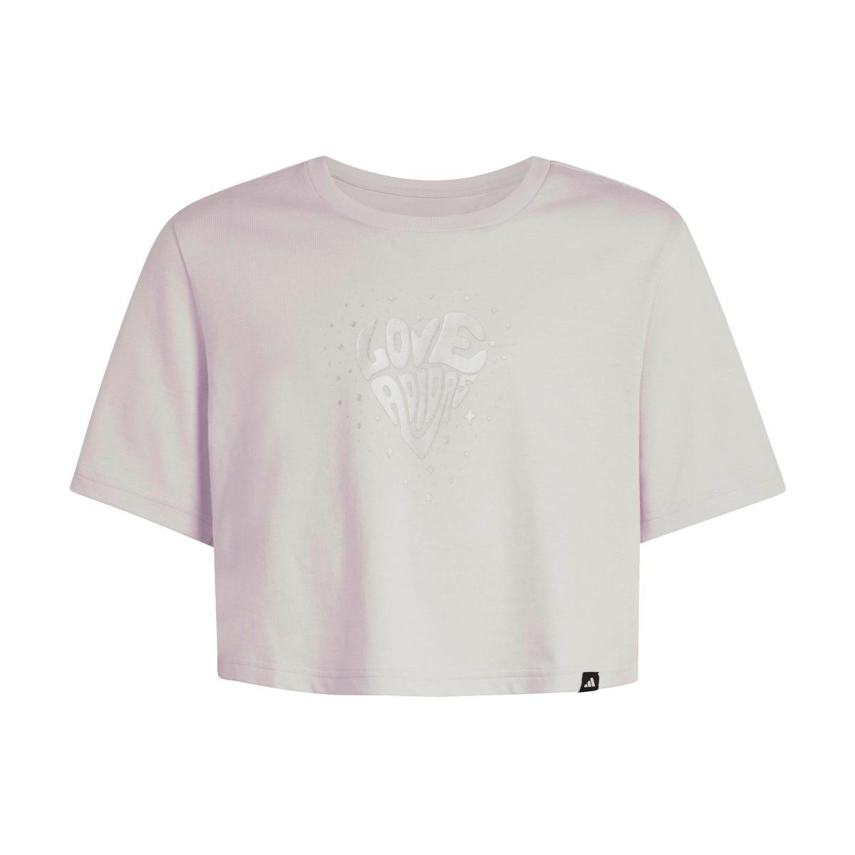 adidas Everyday Glam Cropped Graphic T-Shirt Junior Maglietta Grafica (Manica Corta) Bambine e Ragazze (Pacco da 1)