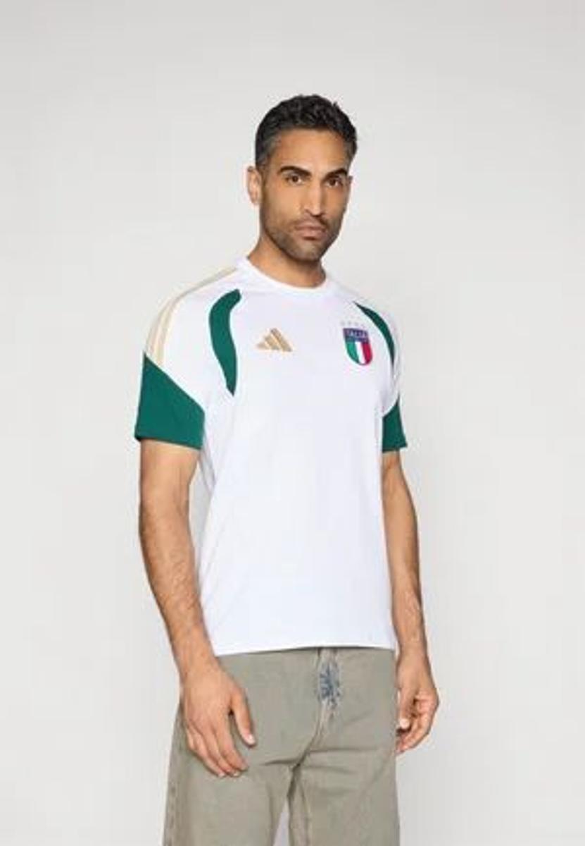 adidas Performance - FIGC ITALY TEE - T-shirt con stampa - white