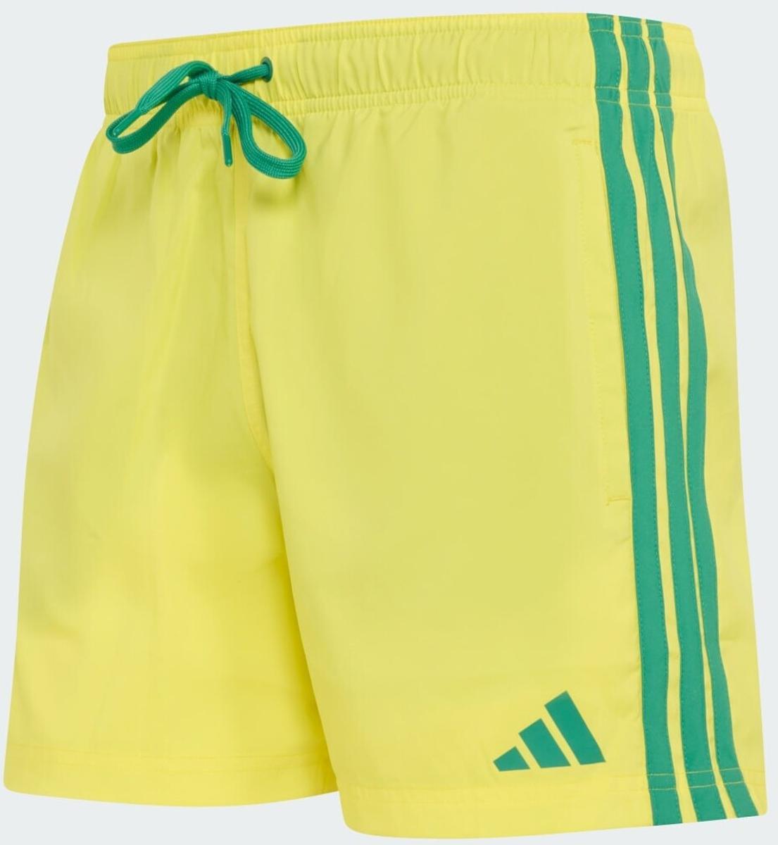 adidas Men Short da Nuoto 3 Stripes 5 inch-Giallo
