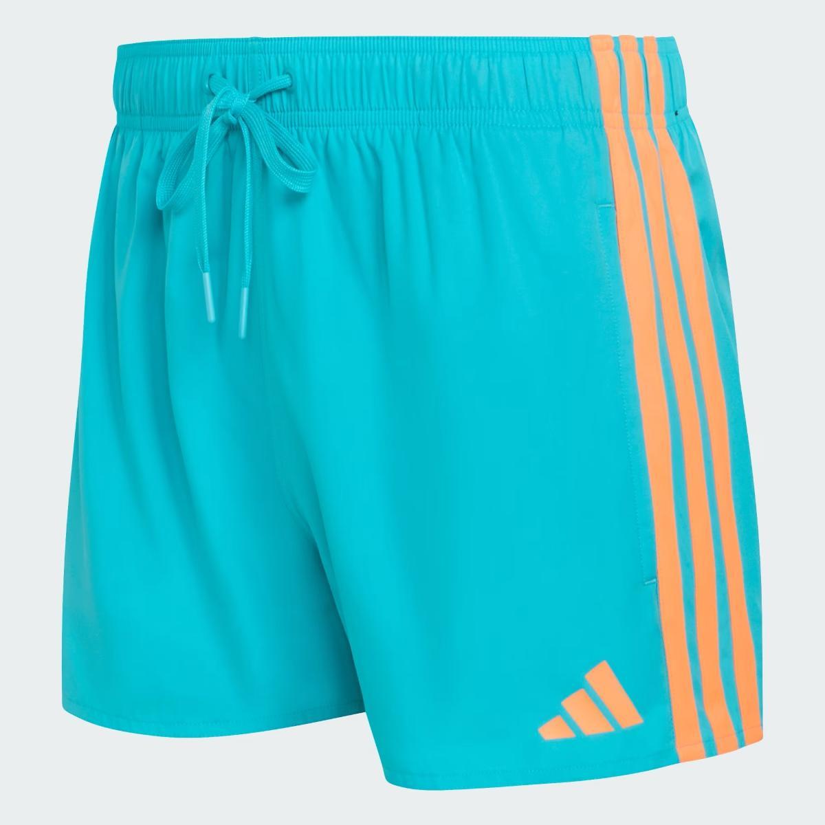 adidas Men Pantaloncini da Bagno a 3 Strisce da 3 Pollici-Turchese