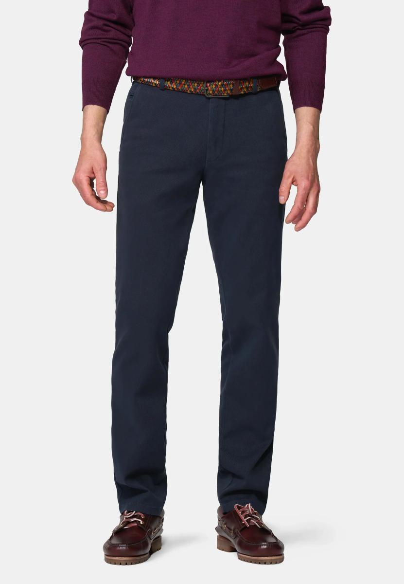 MEYER Pantaloni da Uomo Bonn 2-3615 Cosy - Twill-Blu