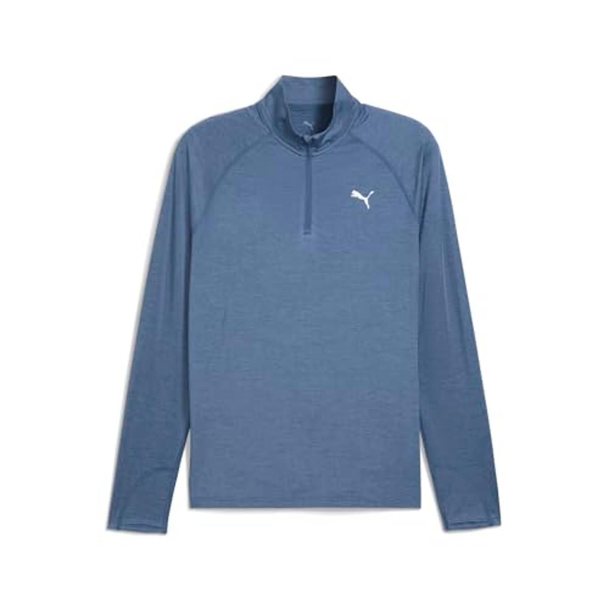 PUMA M Run Velocity Cloudspun 1/4 Zip Dark In T-shirt Uomo-Mutlicolore