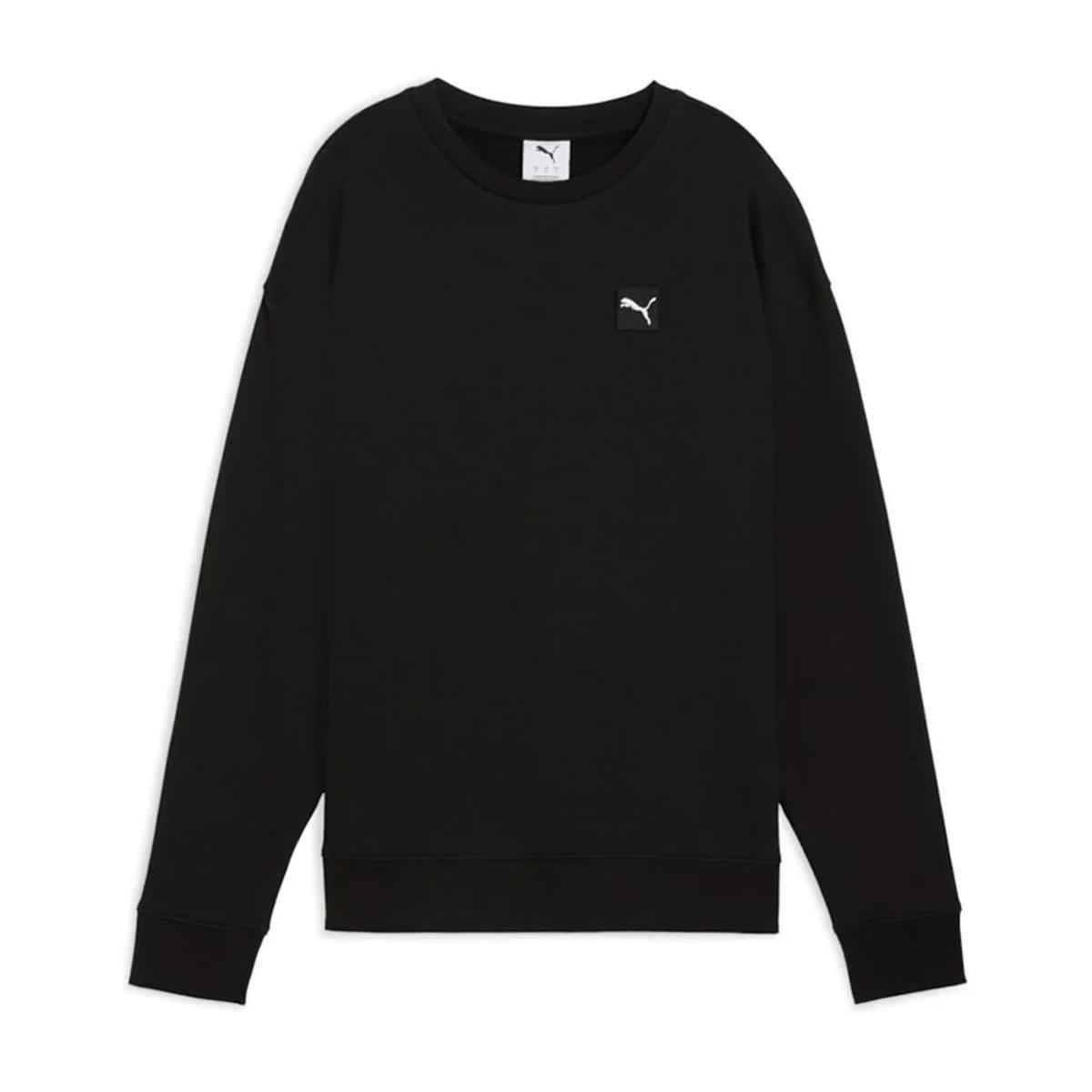 PUMA Felpa da ragazza Ess Elevated Comfort Crew Fl (confezione da 1)-Nero