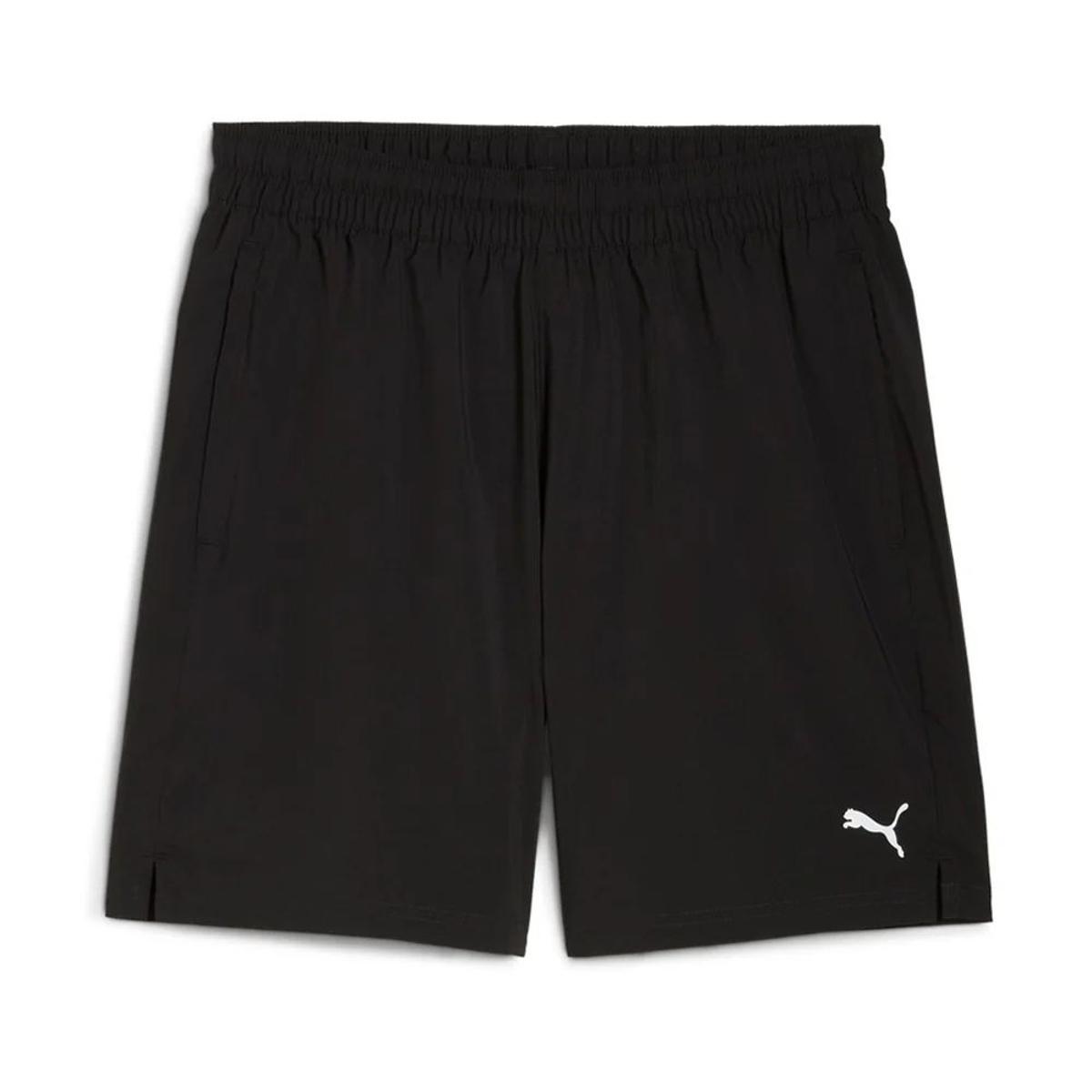 PUMA - M Tad Foundations 7" Woven Short W/Zip Pockets, Pantaloncini in Tessuto Unisex - Adulto-Nero