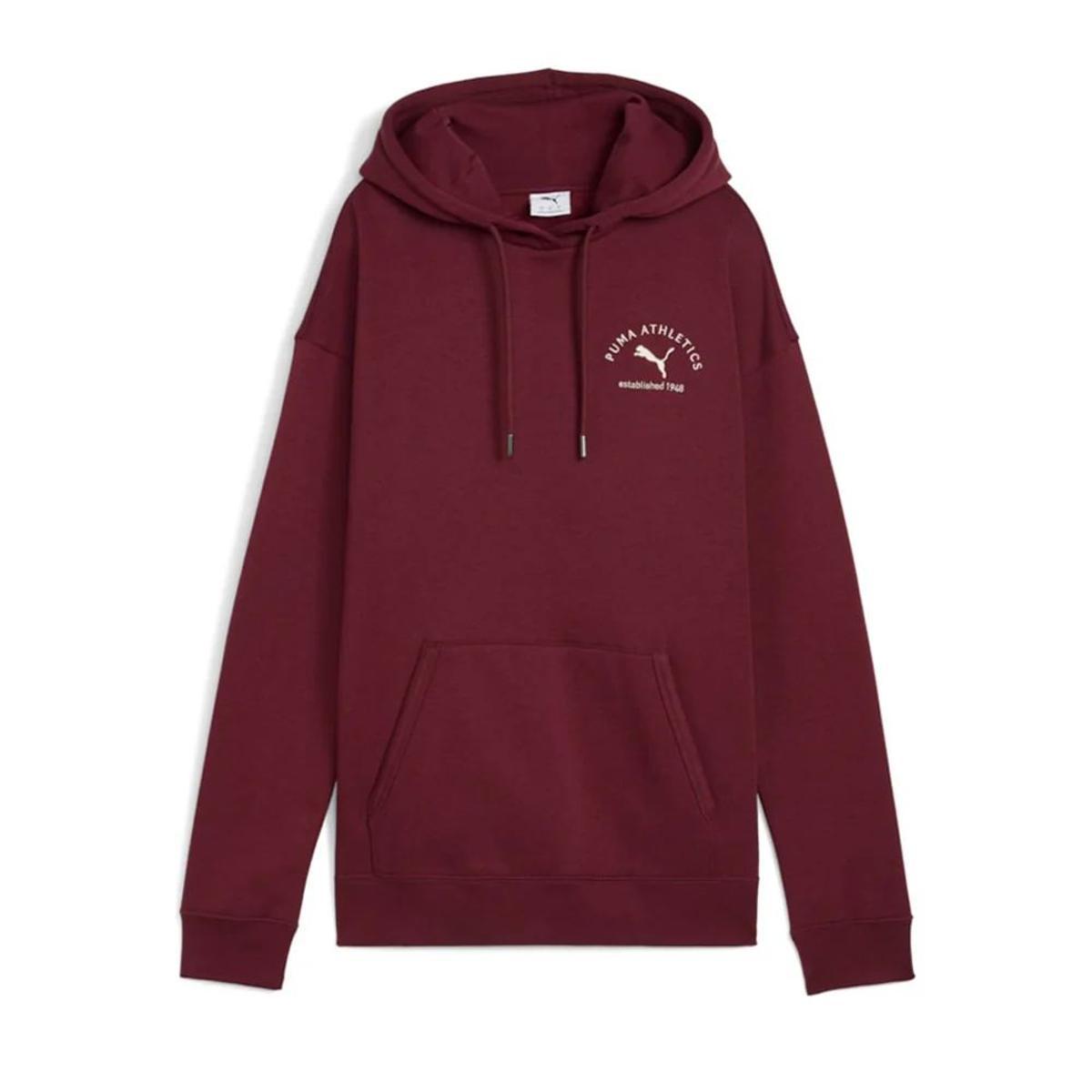 PUMA Class Relaxed Hoodie FL Felpe con Cappuccio Unisex - Adulto (Pacco da 1)-Bordeaux