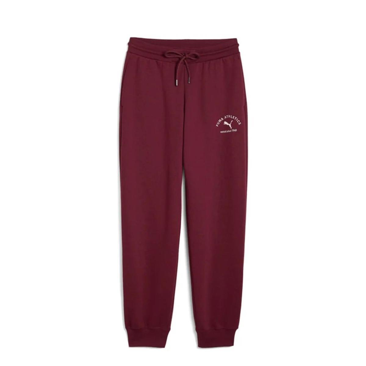 PUMA - Class Comfort Sweatpants FL Cl, Pantaloni in Maglia Donna-Bordeaux