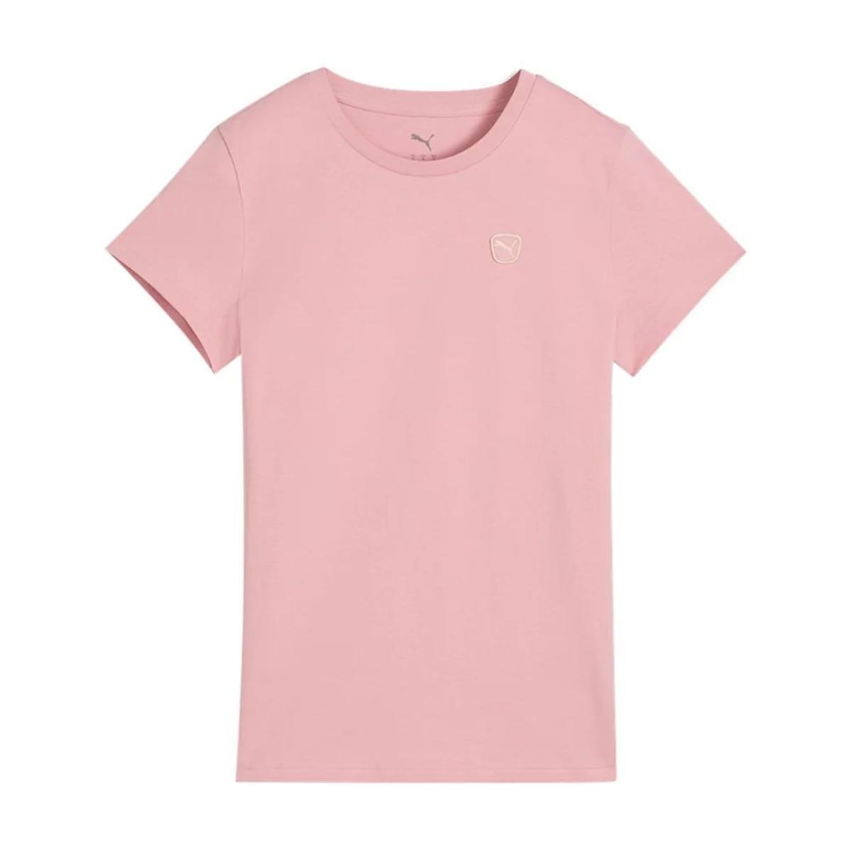 Puma Ess Elevated Tee Magliette Unisex - Adulto (Pacco da 1)-Rosa