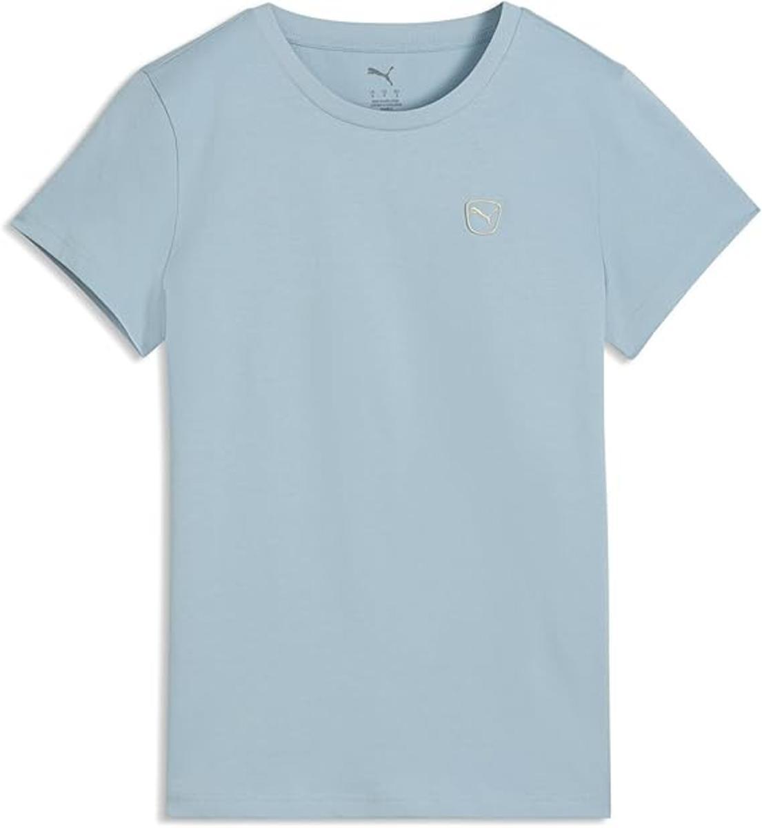 Puma Ess Elevated Tee Magliette Unisex - Adulto (Pacco da 1)-SEAFOAM