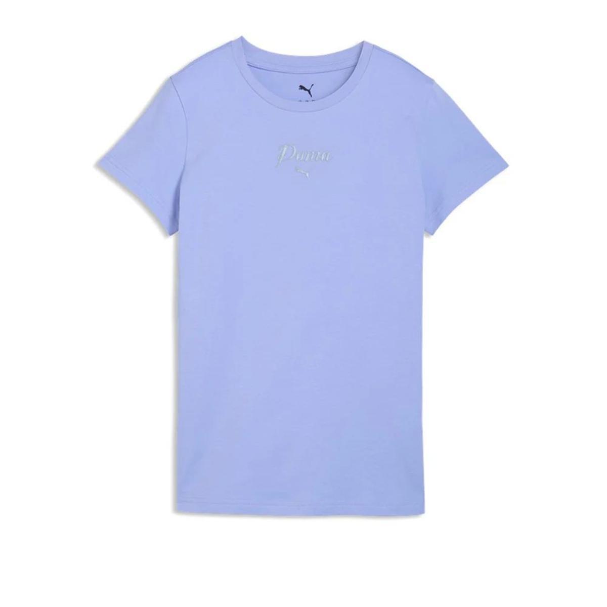 PUMA Ess Script Tee Magliette Unisex - Adulto (Pacco da 1)-Lilla