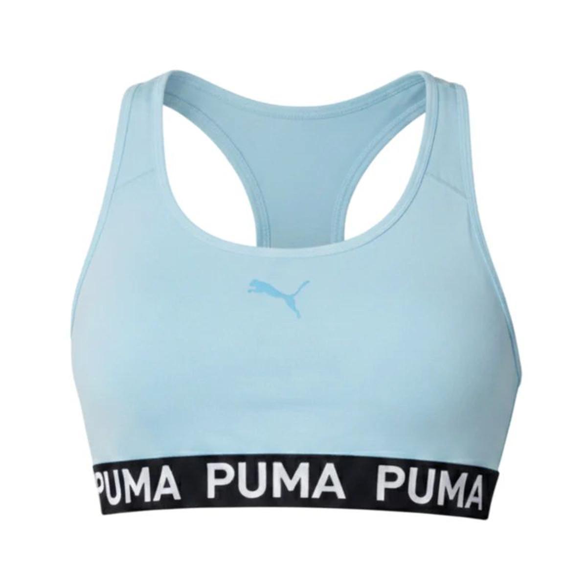 PUMA Mid Impact 4keeps Gr Reggiseno Sportivo Donna-Celeste